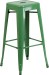 Green  Metal Backless Bar Stool