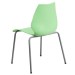 Green 770 lb Capacity Stack Chair with Lumbar Support and Silver Frame