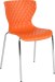 Orange Contemporary Design Plastic Stack Chair