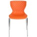 Orange Contemporary Design Plastic Stack Chair