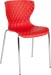 Red Contemporary Design Plastic Stack Chair