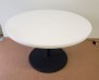 48 Inch Round Light Up Glow Top Table with Round Black Cast Iron Base