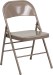 Beige Metal Folding Chair