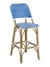 French Rattan Outdoor Bistro Bar Stool w/ Bamboo Frame by Florida Seating