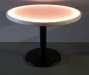 Light Orange Color Round Cast Iron Glow LED Top Table