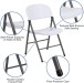 White Folding Plastic Chair w/ Charcoal Gray Frame