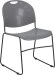 Gray Sled Base Stacking Chair with Plastic Seat and Back