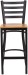 Ladder Back Black Metal Bar Stool Natural Wood Seat