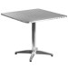 32 x 32 Square Outdoor Restaurant Dining Table with Stainless Top