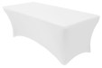 White Spandex Rectangular Table Linen